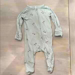 Carter's Purely Soft - Mint Palm Tree Footie Pajamas